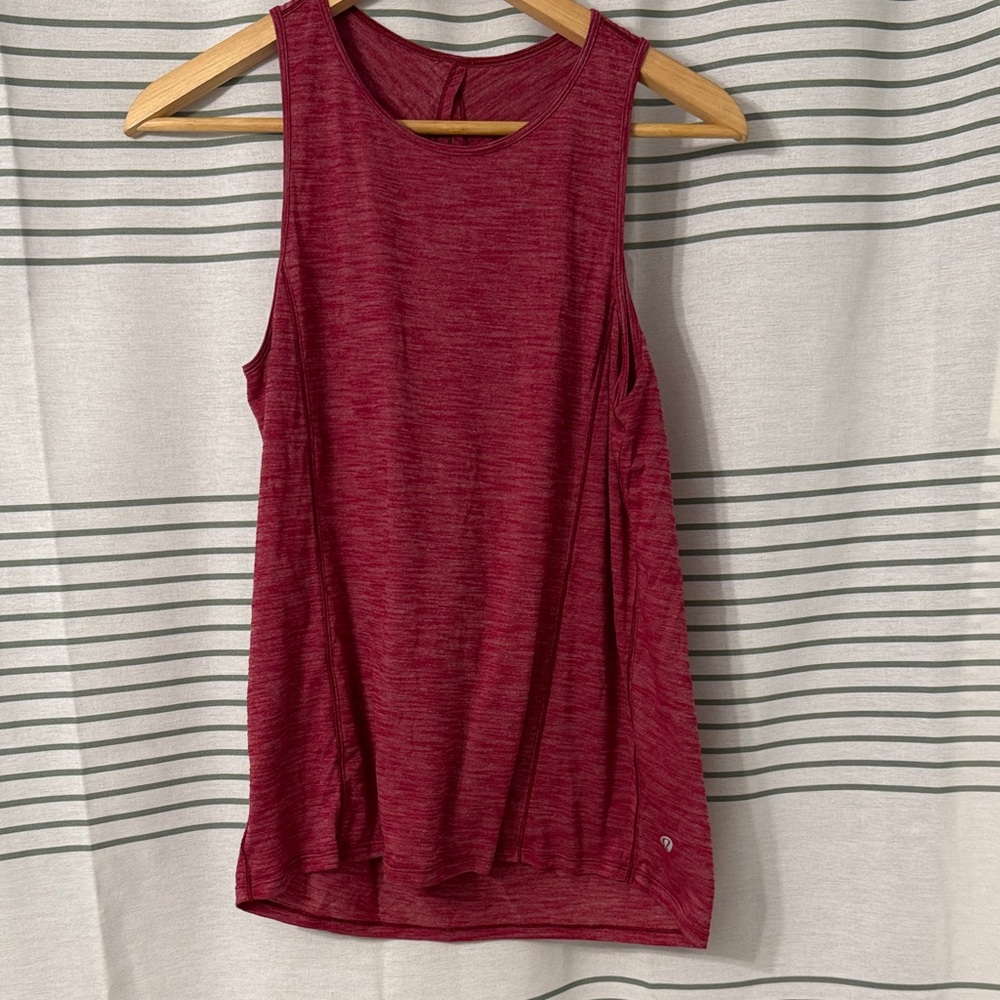 LULULEMON Marled Red Tank Top